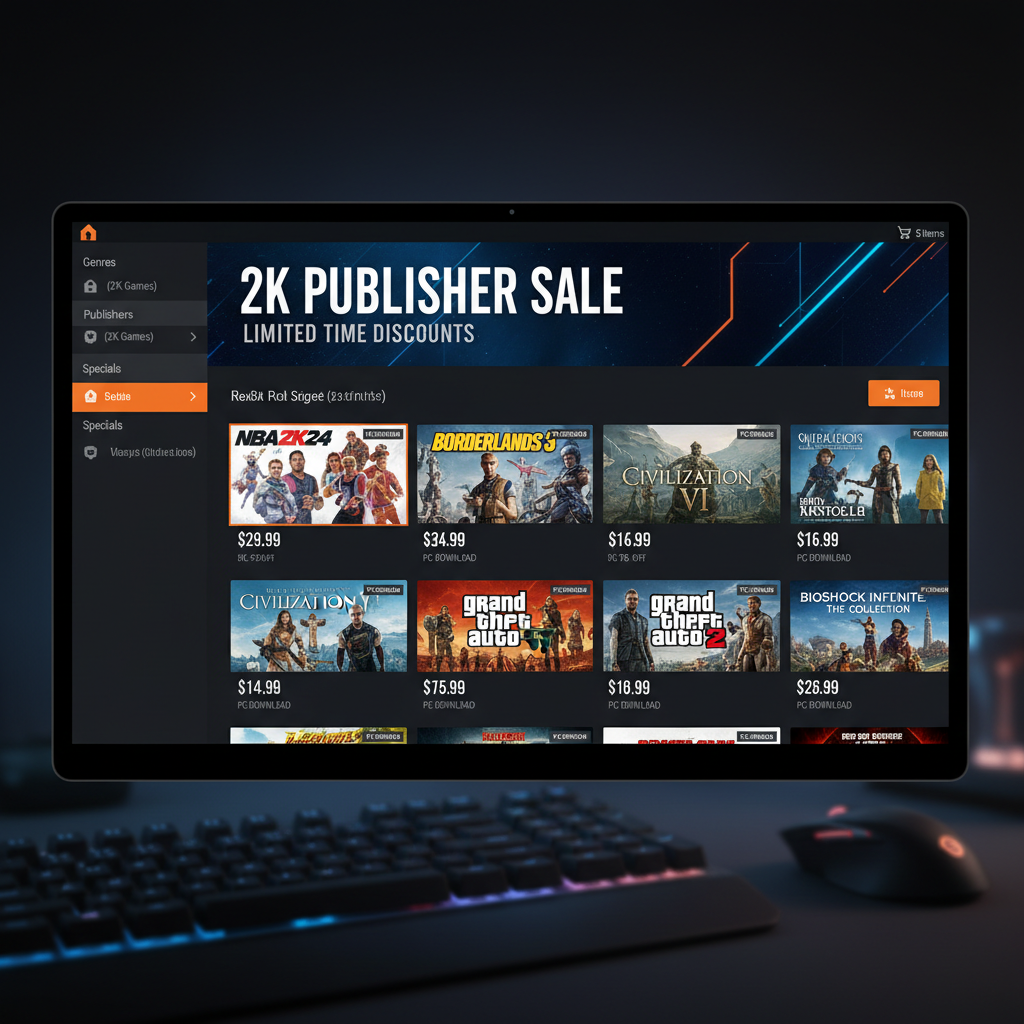 Jogos da 2K com até 90% de desconto na Nuuvem