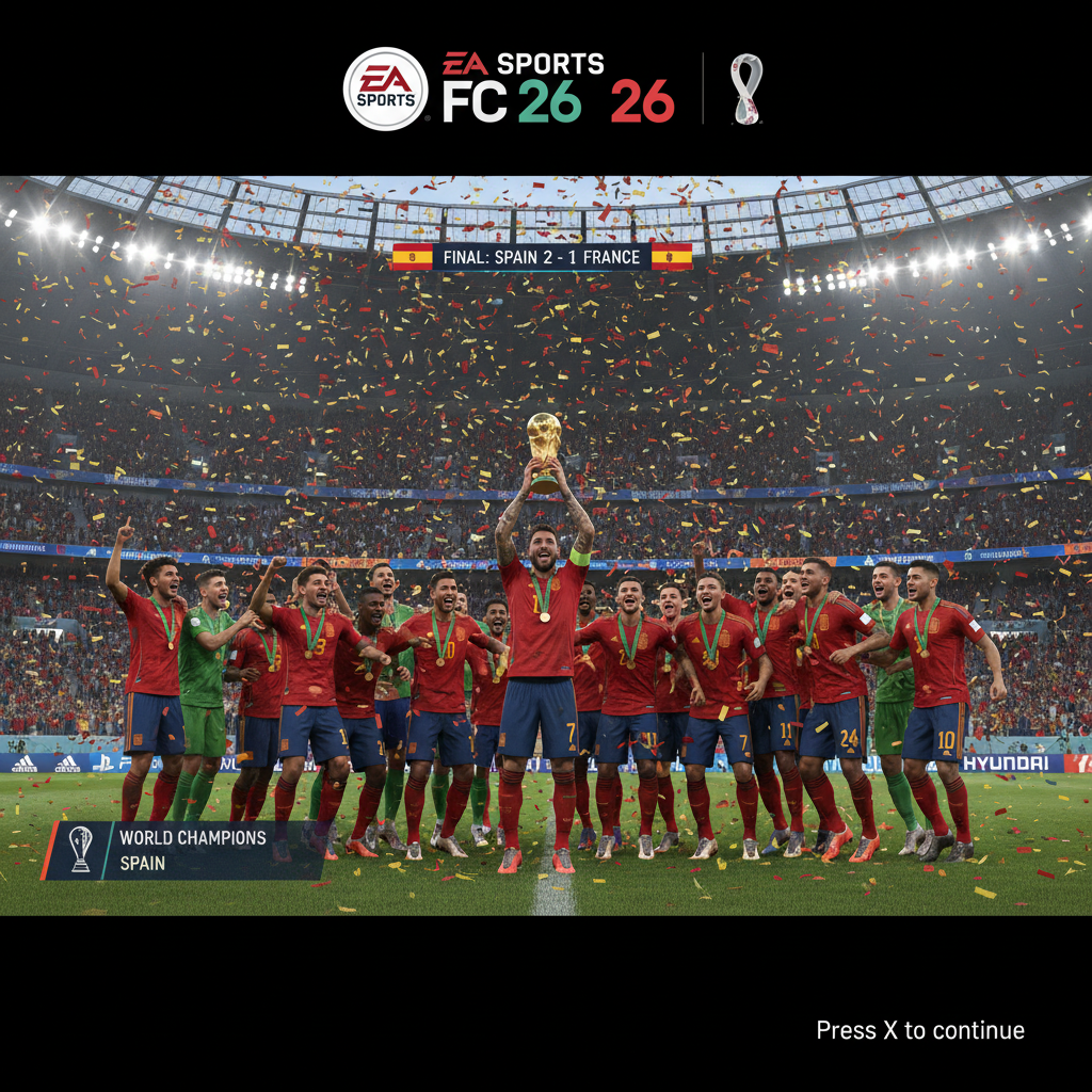 FC 26 previu Espanha campeã da Copa do Mundo 2026